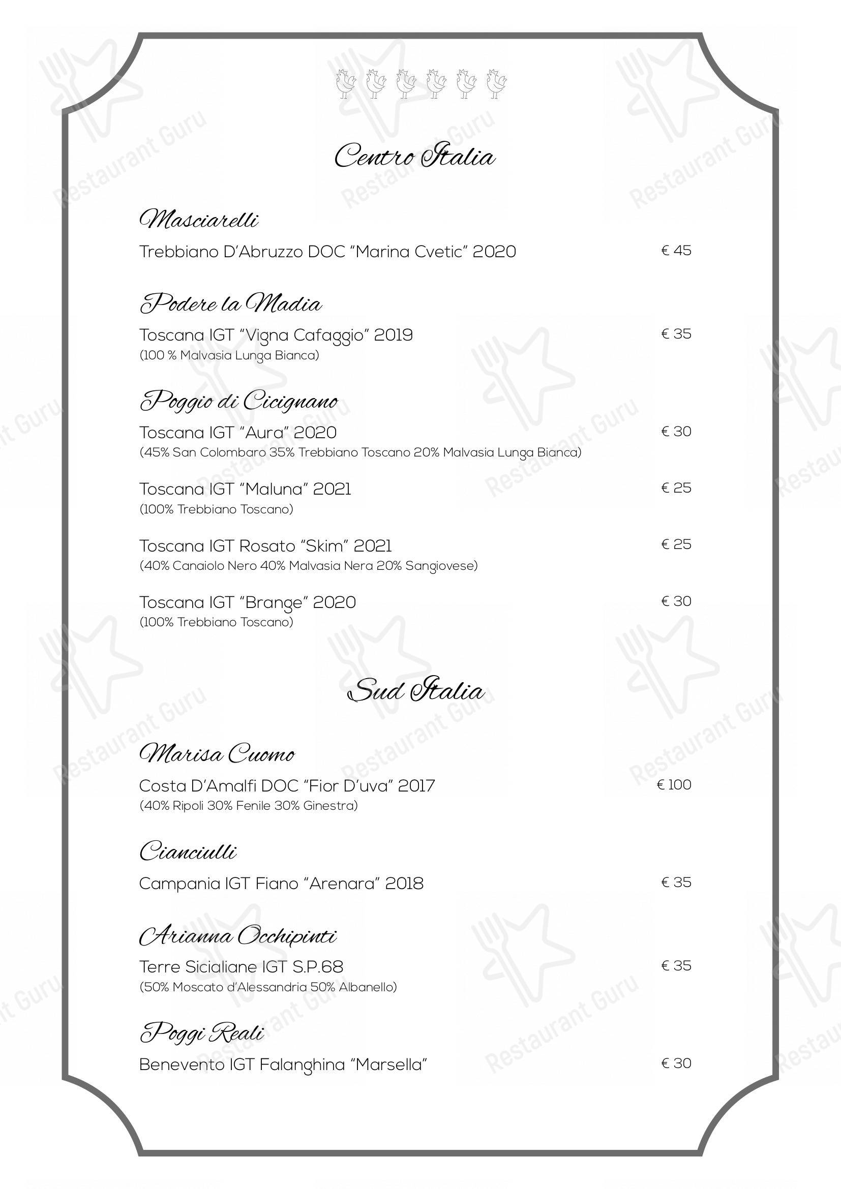 Menu di Casa Galloni 1669 - Menu