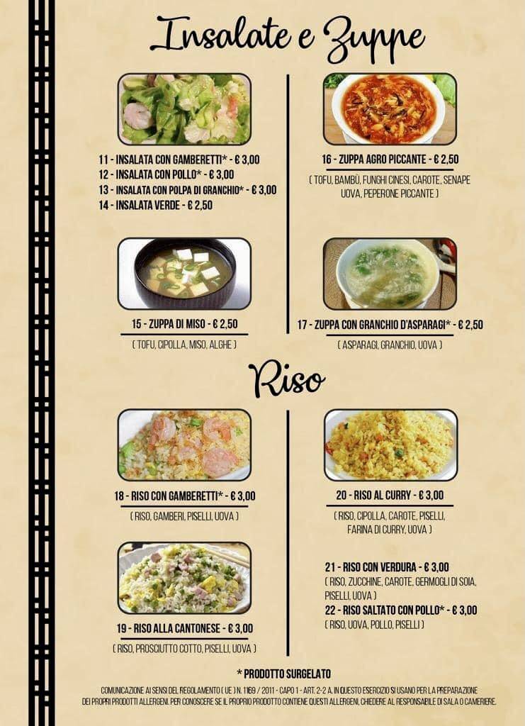 Menu di Ristorante Cinese Giapponese Hong Kong 