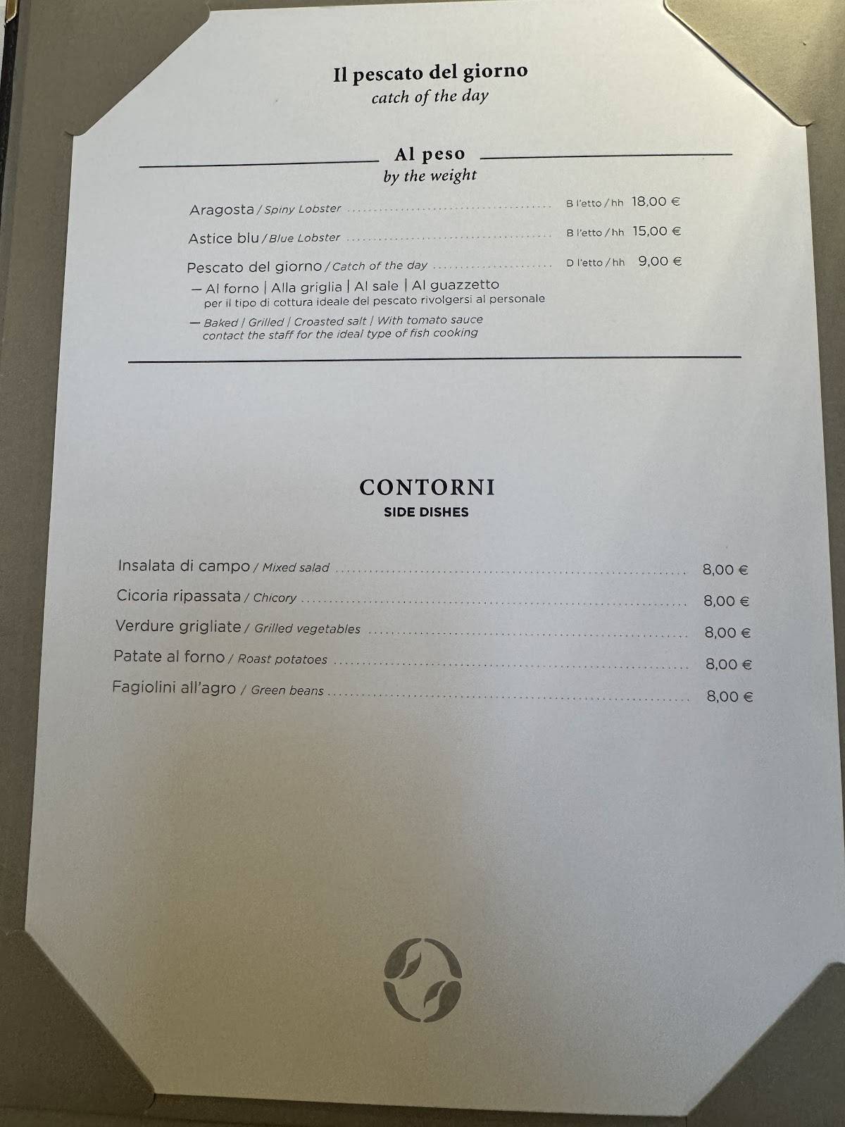 Menu di Ristorante Crab 
