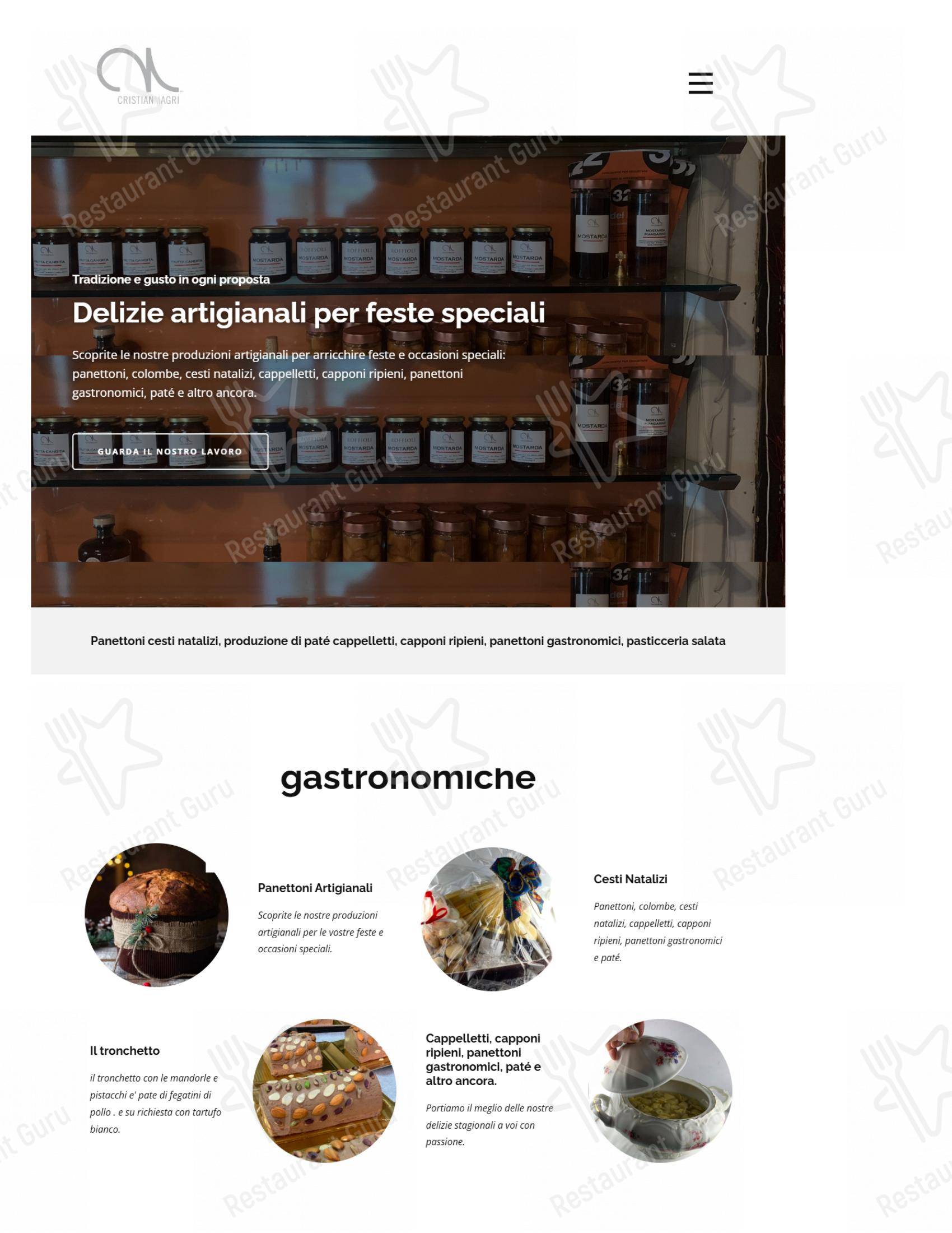 Menu per Ristorante Cristian Magri ristorante