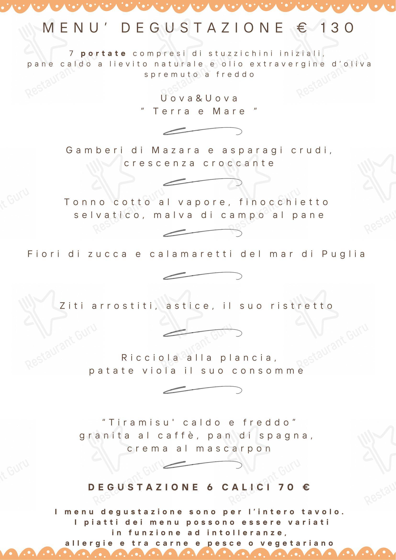 Menu bar per Ristorante Cristian Magri ristorante
