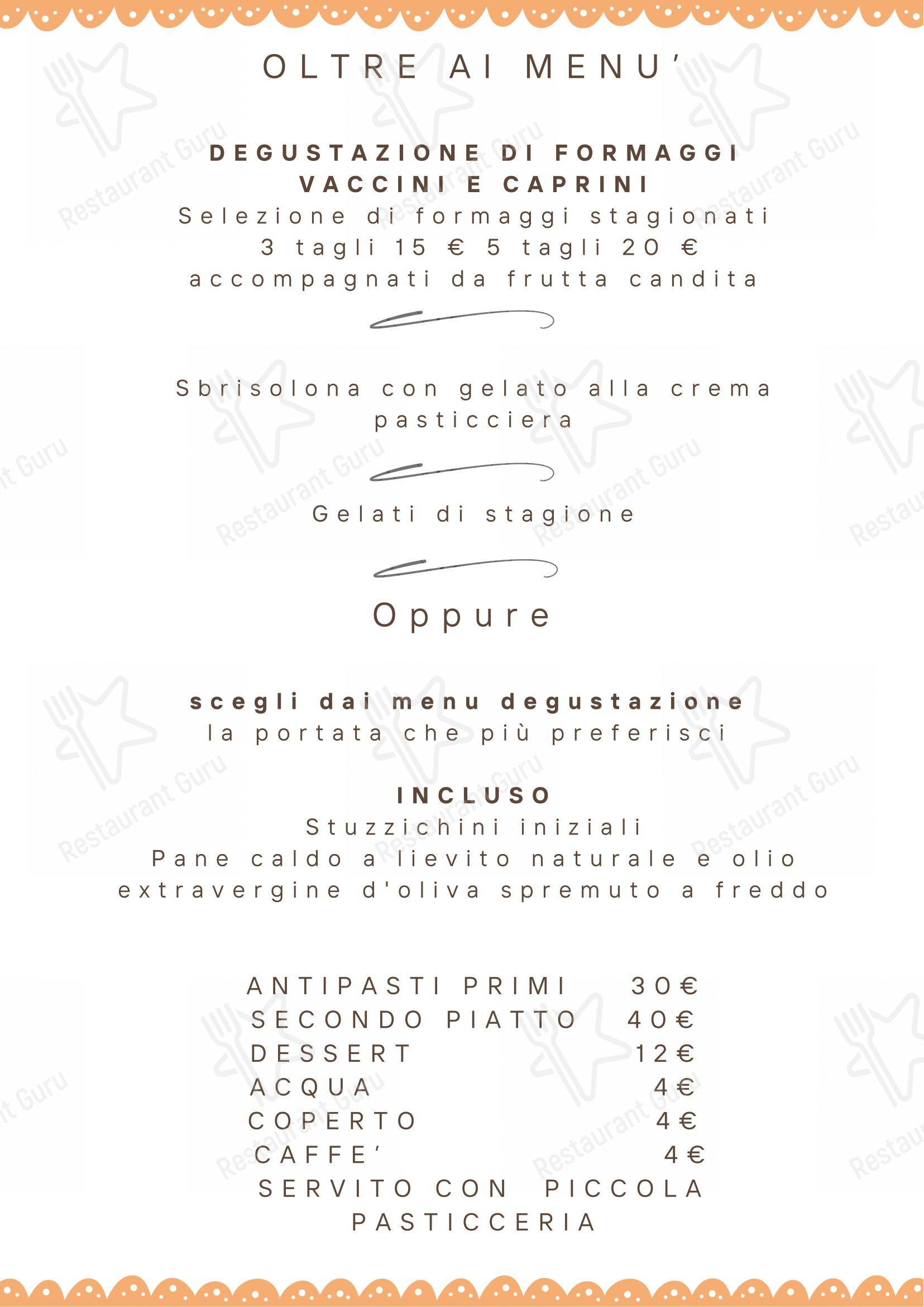 Menu di Ristorante Cristian Magri - Menu bar
