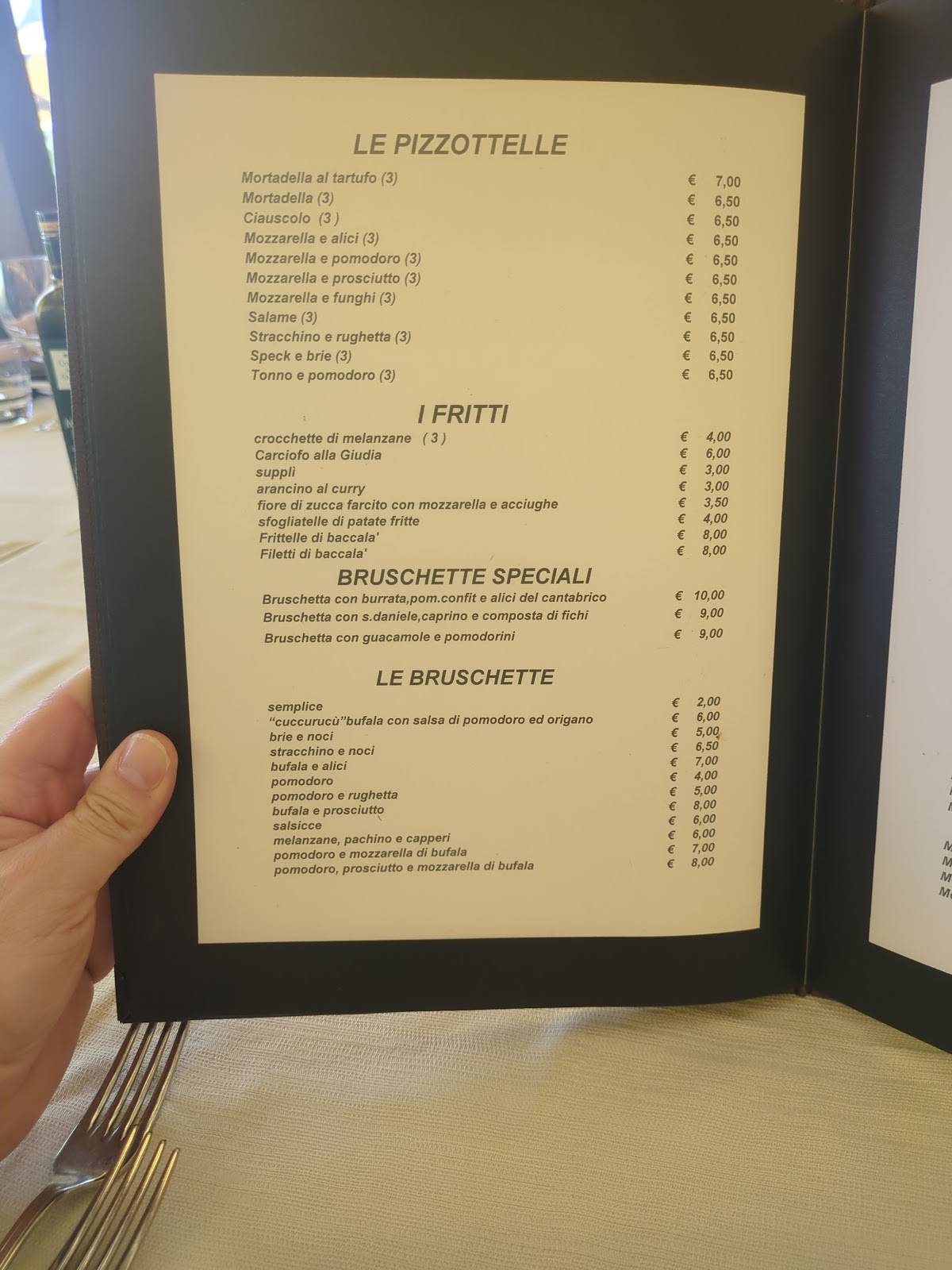 Menu de Ristorante Cuccurucu'