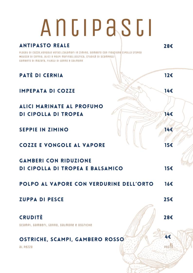 Menu di Ristorante Da Settimo 
