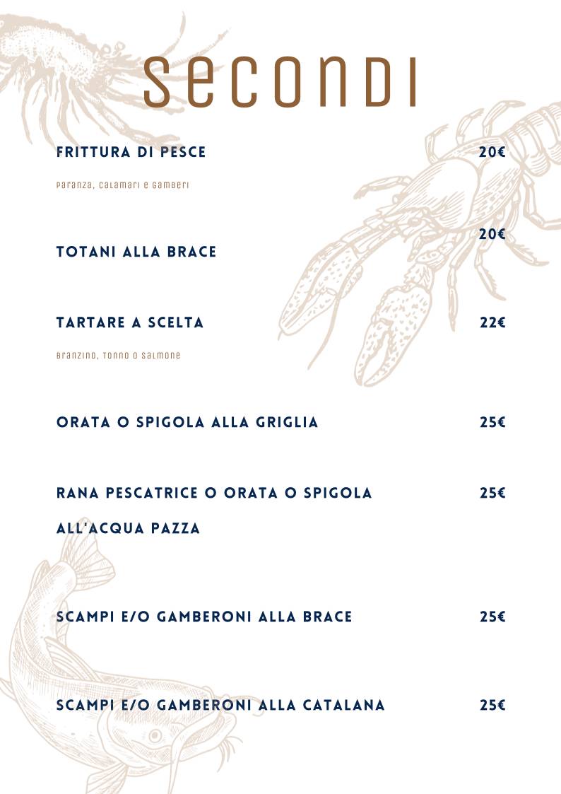Menu di Ristorante Da Settimo 