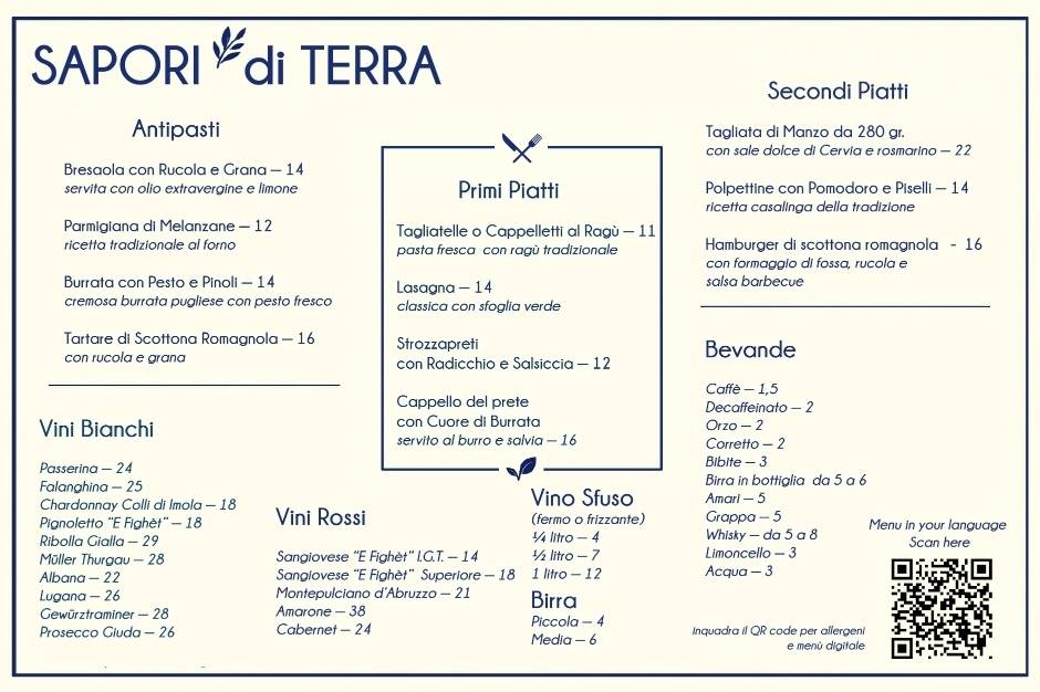 Menu di Ristorante Da Zio Renzo 