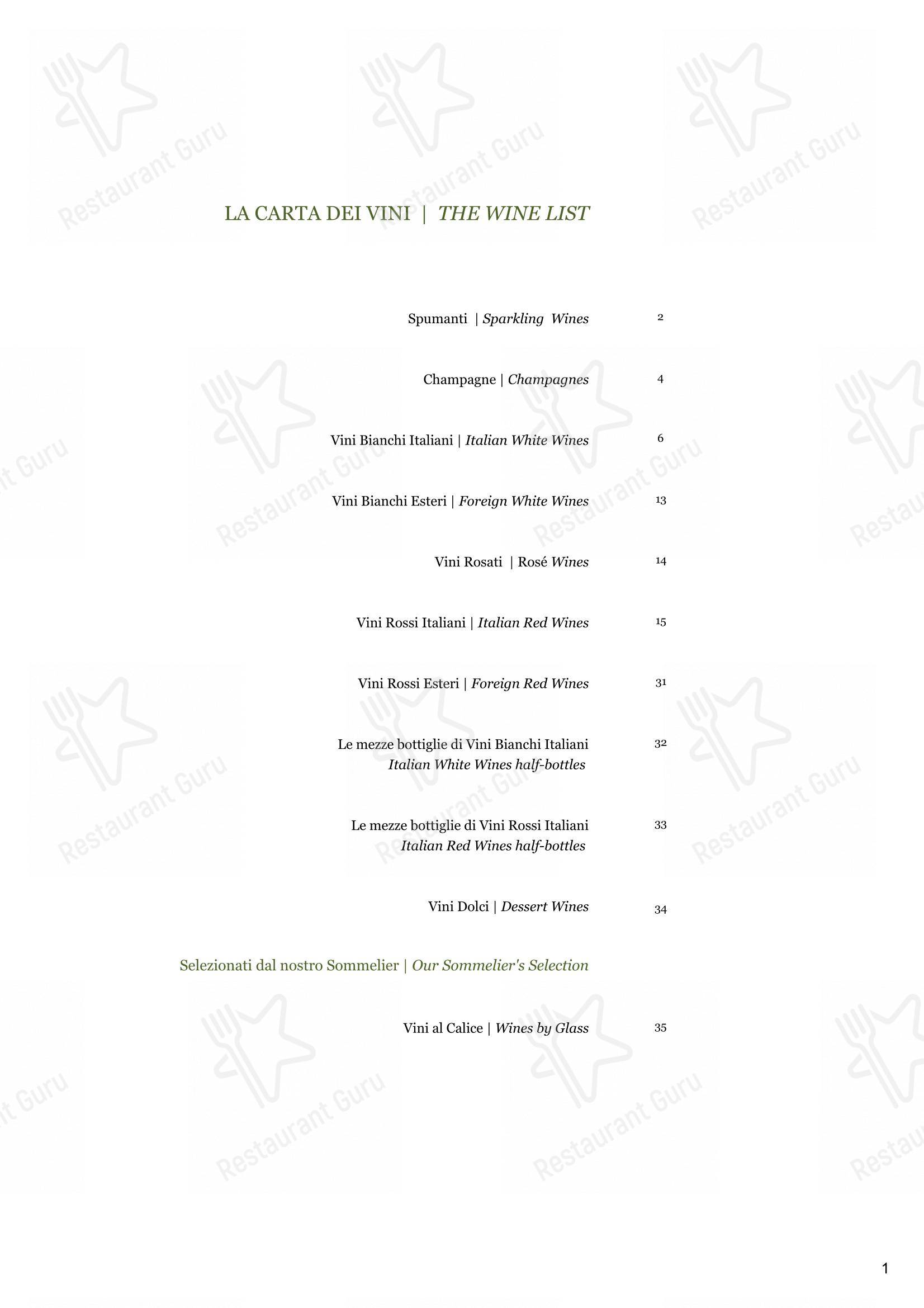 Menu bar per Ristorante Derby Grill ristorante