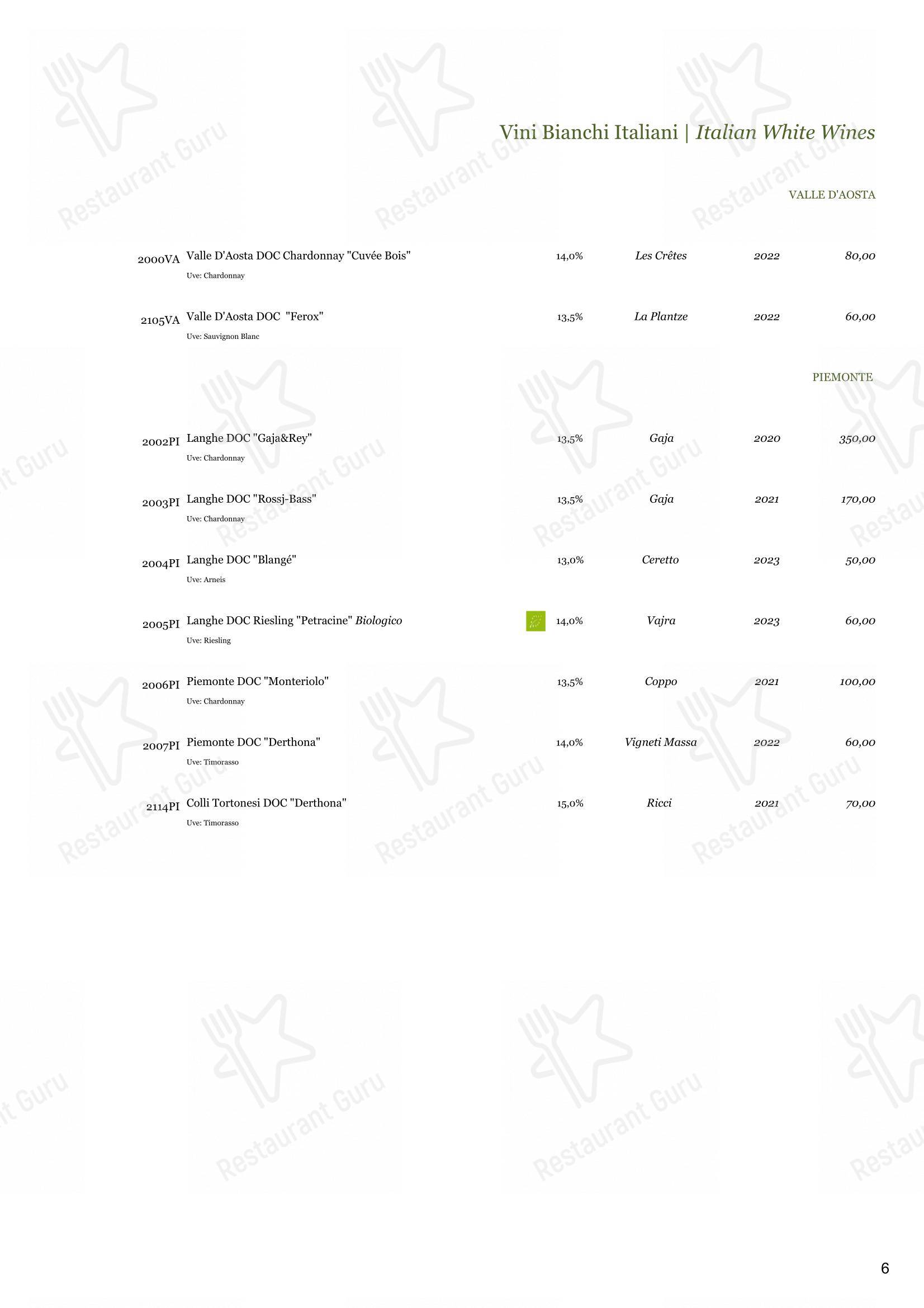 Ristorante Derby Grill in Monza - Menu bar