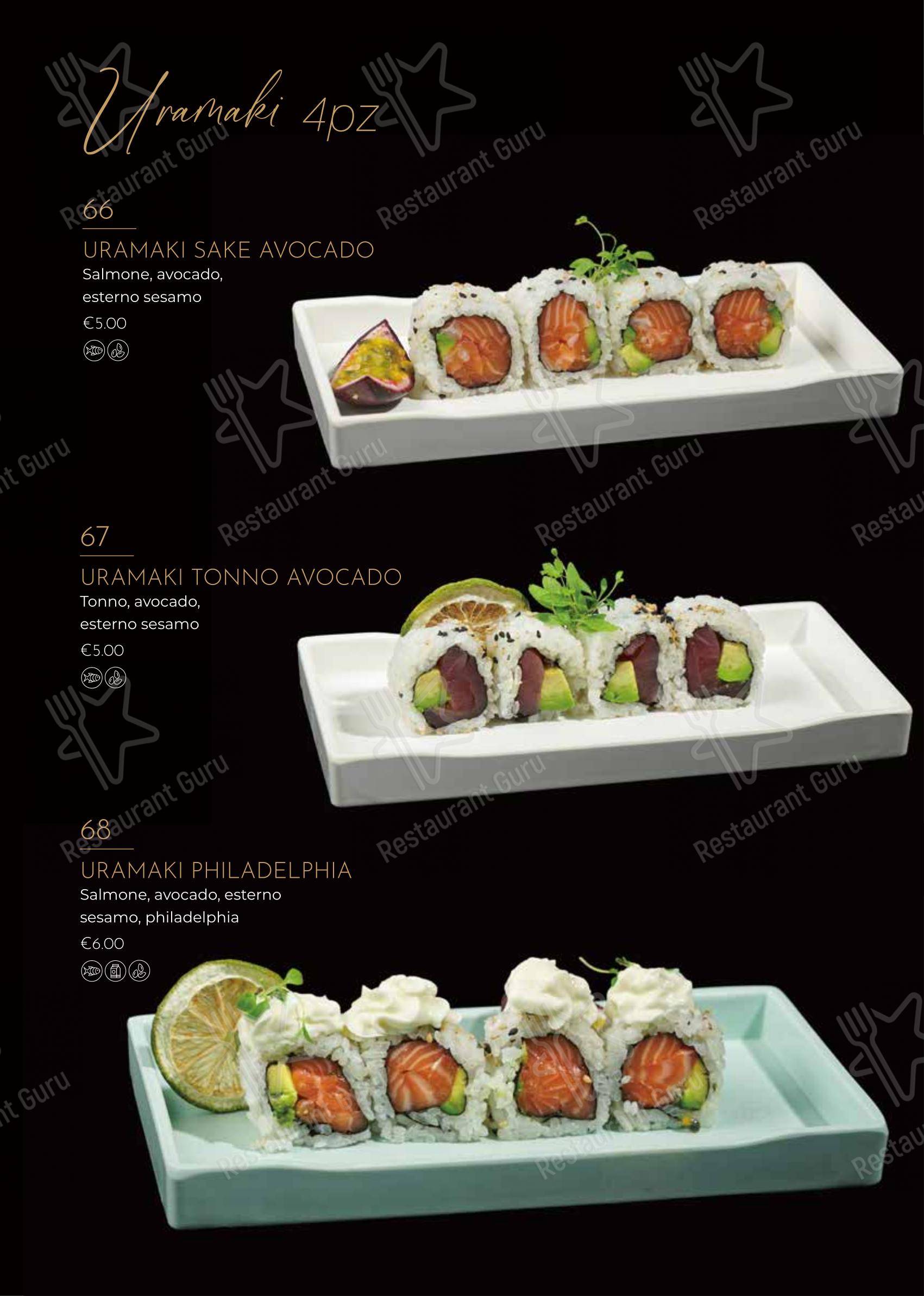 Menu bar per Ristorante Giapponese Hanami Parma in Parma
