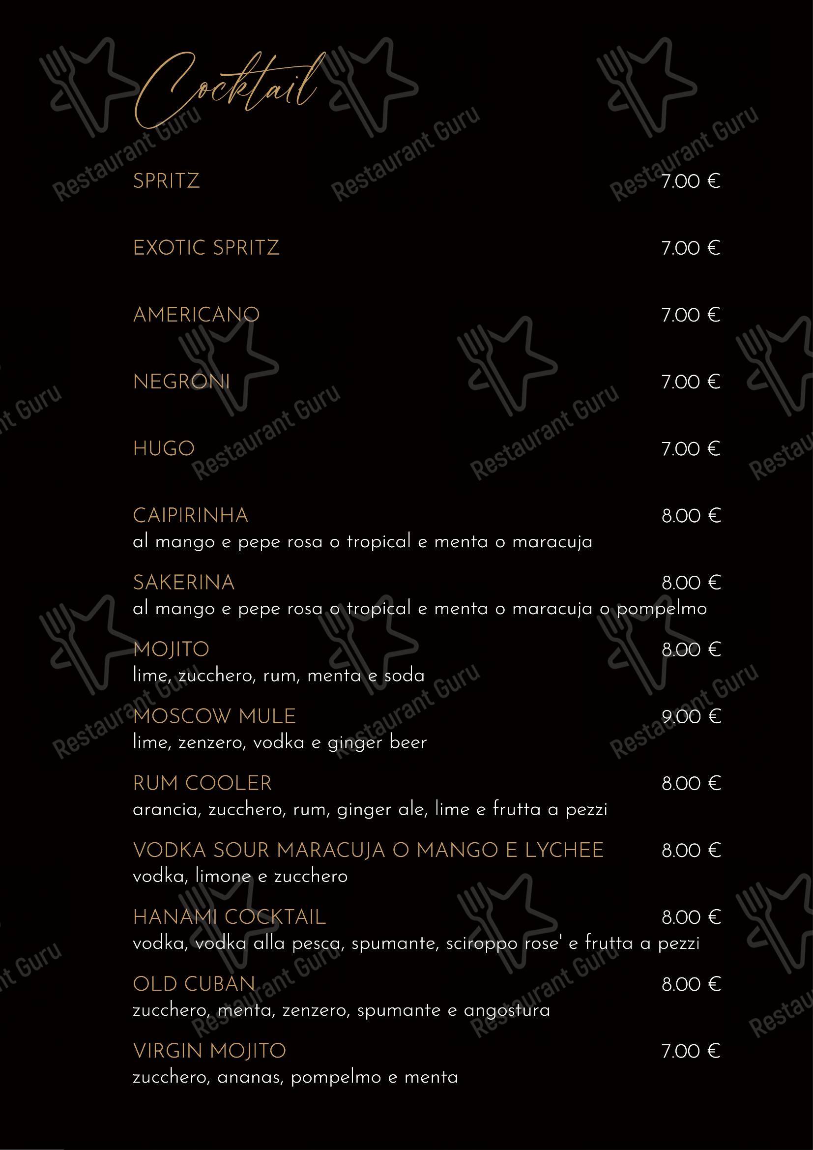 Menu per Ristorante Giapponese Hanami Parma in Parma