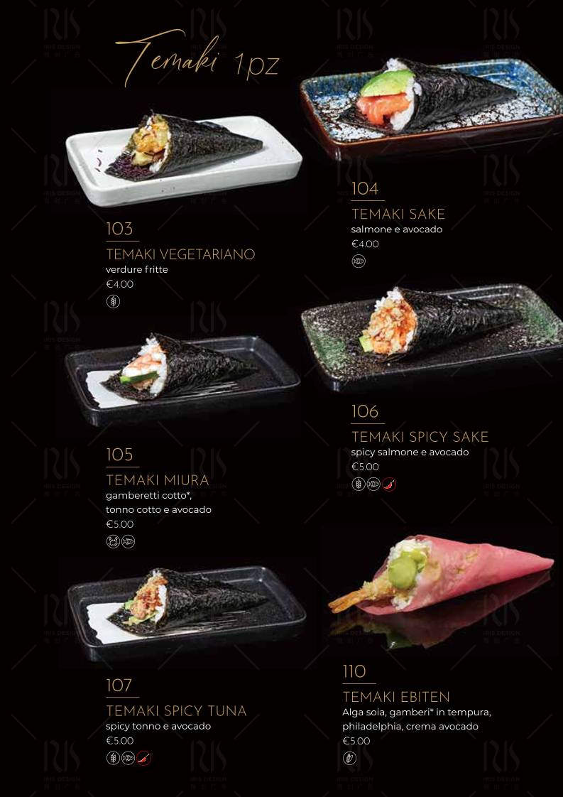 Menu di Ristorante Giapponese Hanami Parma 