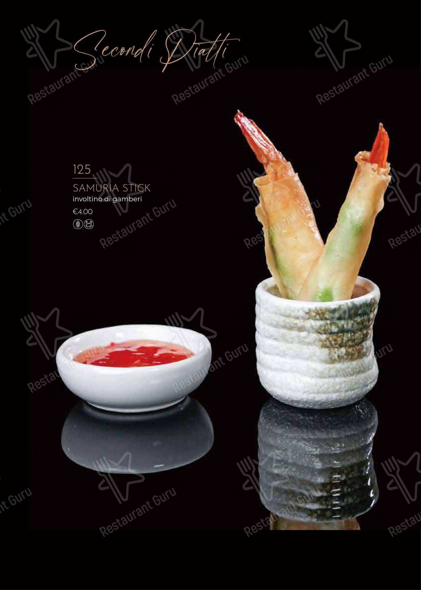Menu bar per Ristorante Giapponese Hanami Parma ristorante