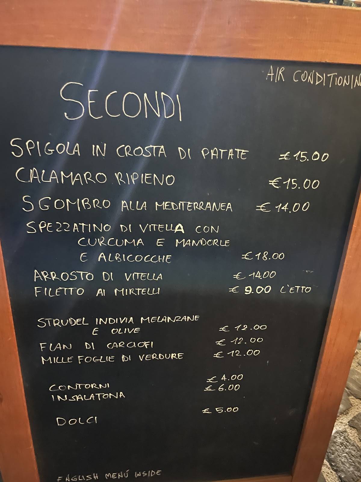 Menu di Ristorante L'Uvarara 