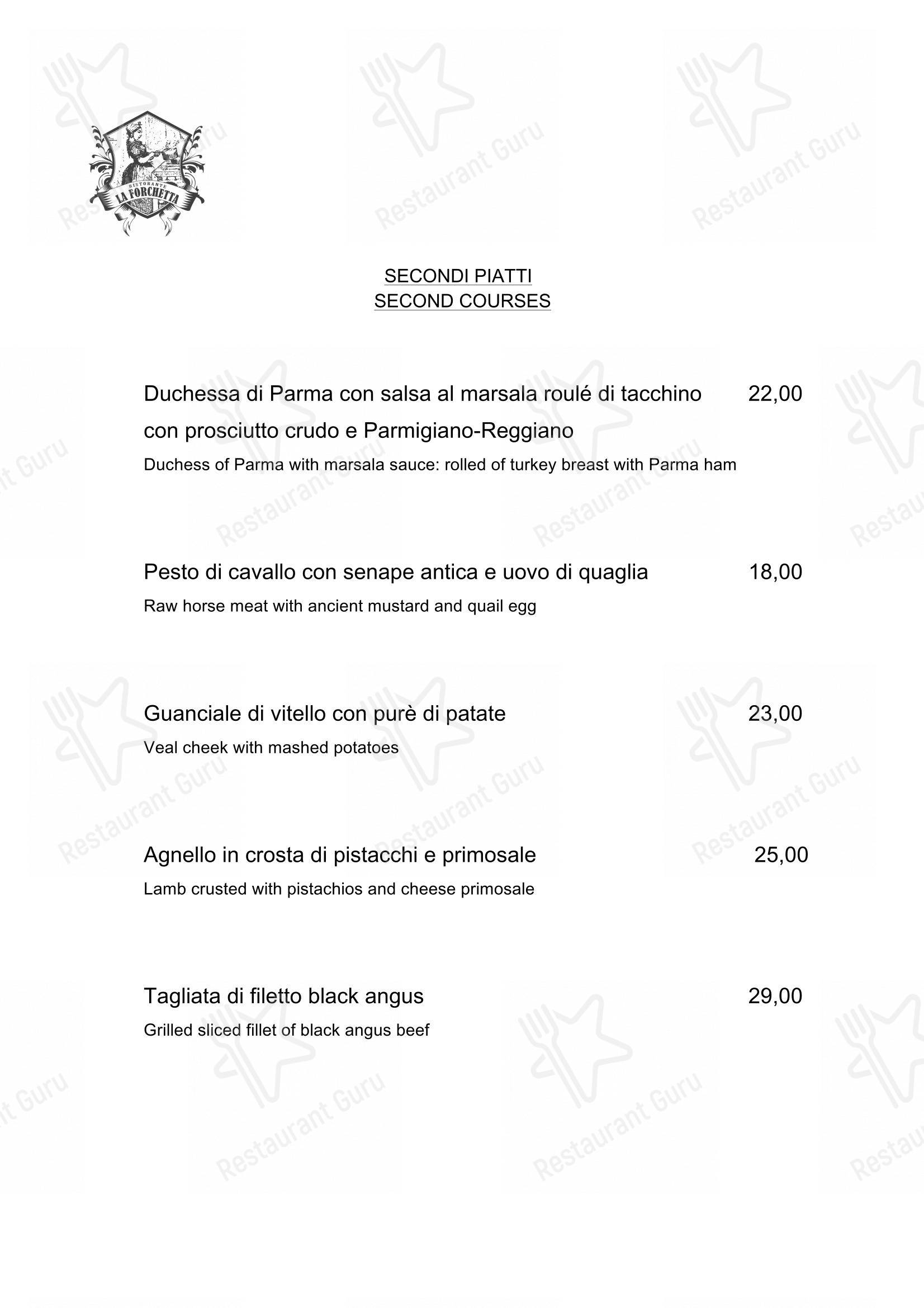 Ristorante La Forchetta Parma in Parma - Menu