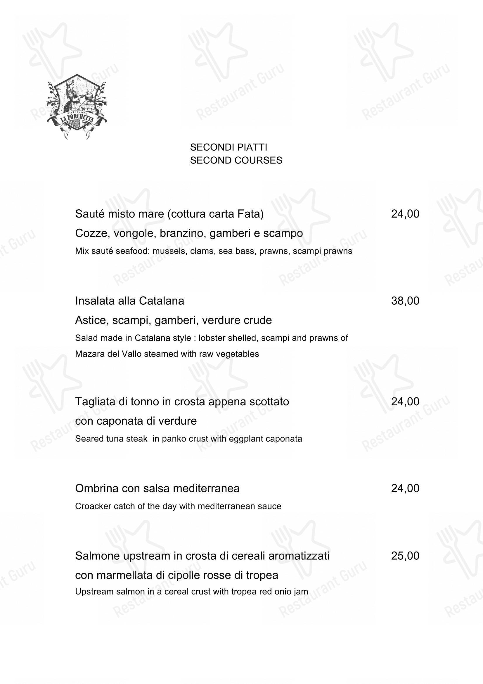 Menu per Ristorante La Forchetta Parma in Parma