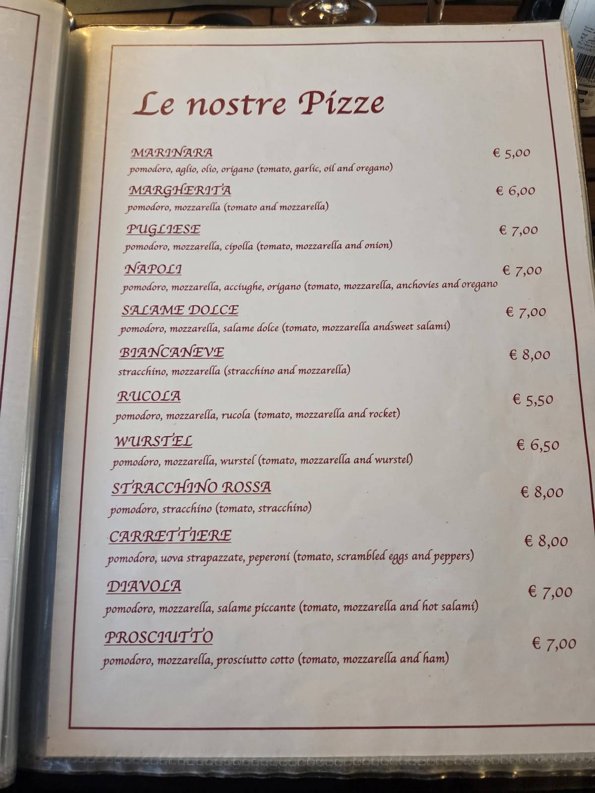Menu di Le Cantine di Mattelin 