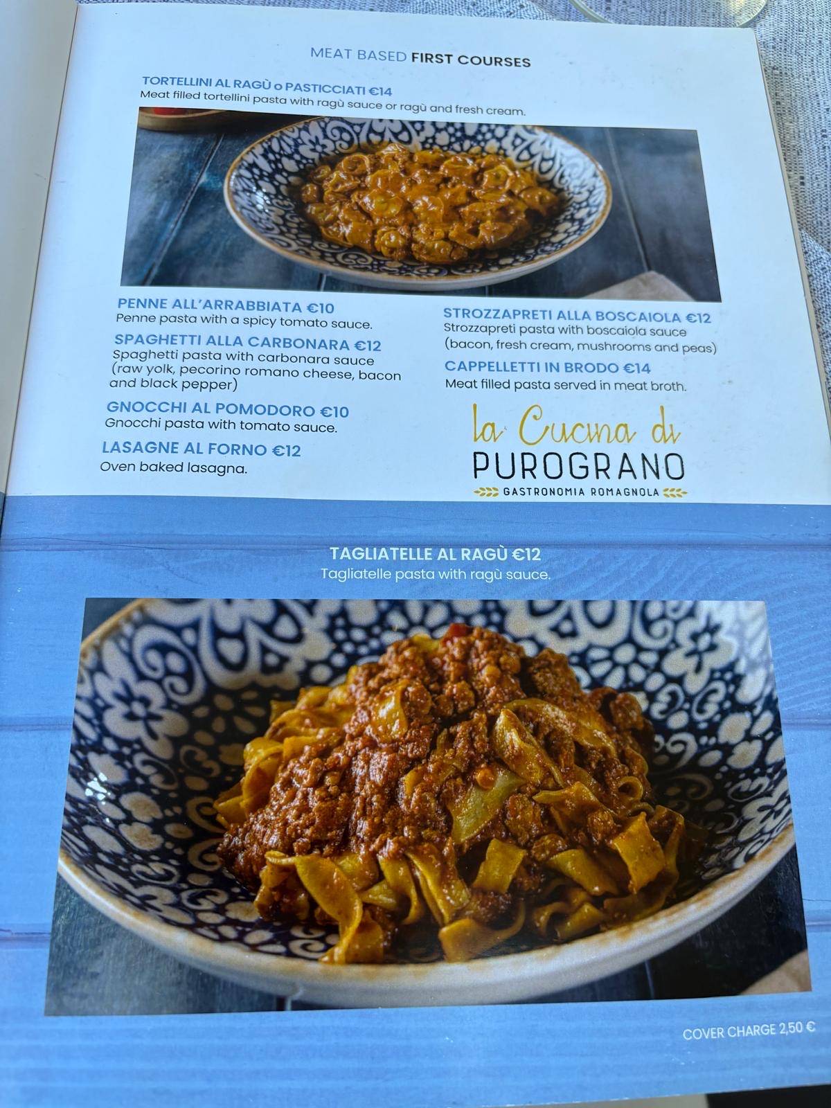 Menu di Lo Zodiaco 
