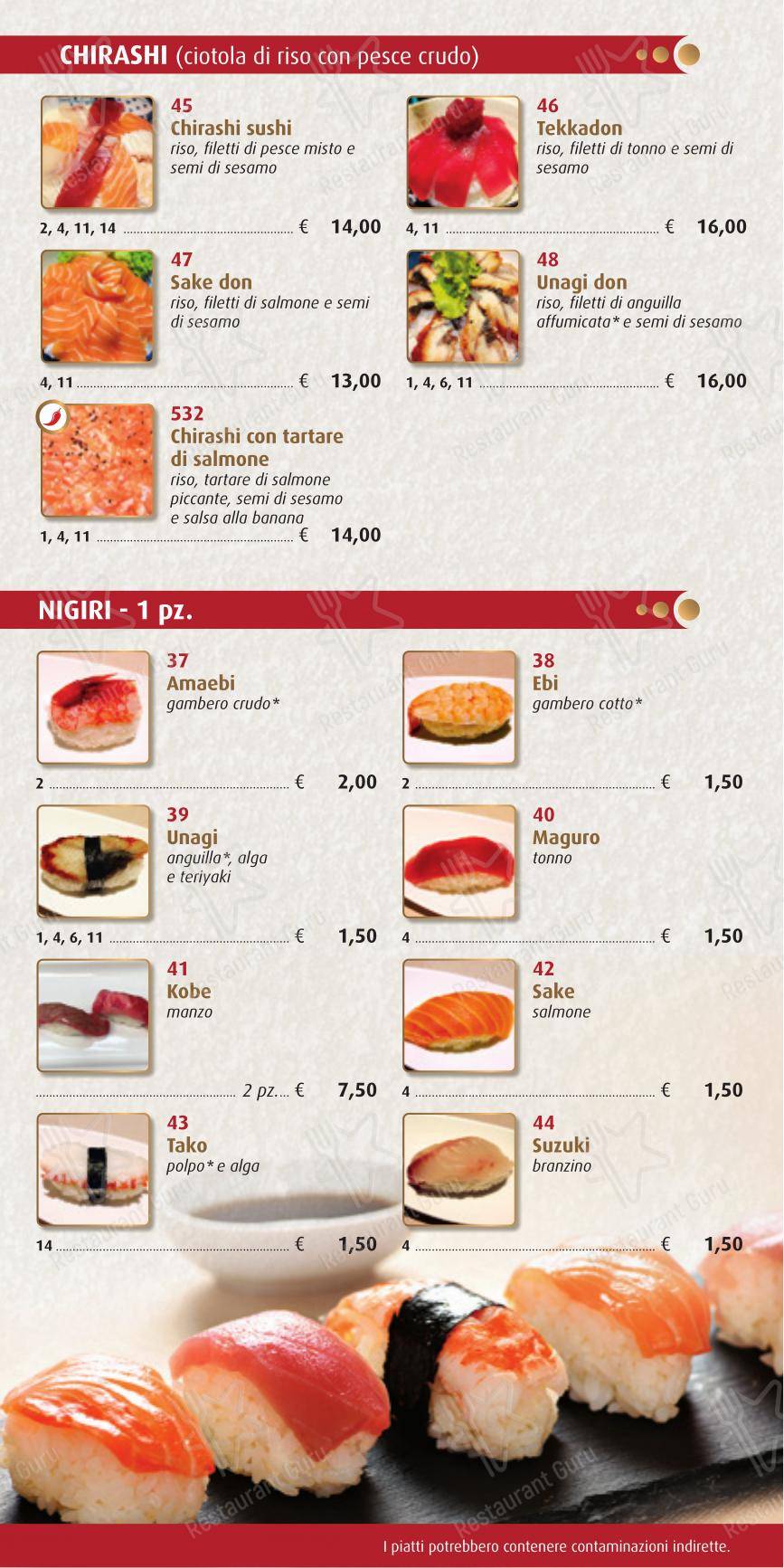 Menu per Ristorante Lotus ristorante