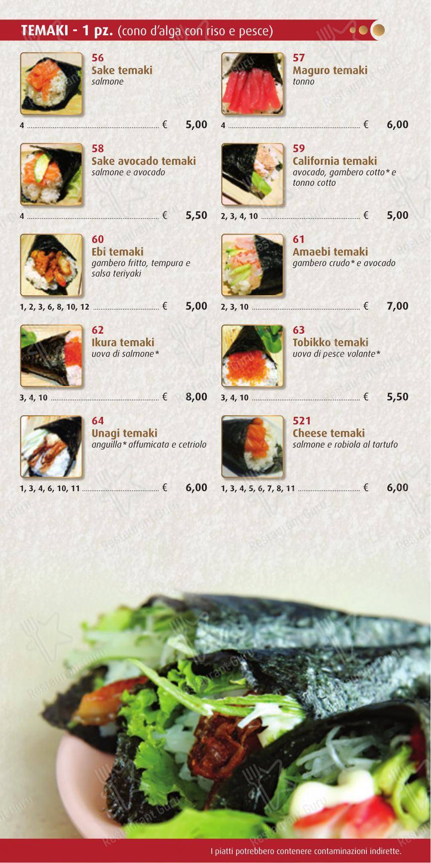 Menu per Ristorante Lotus ristorante