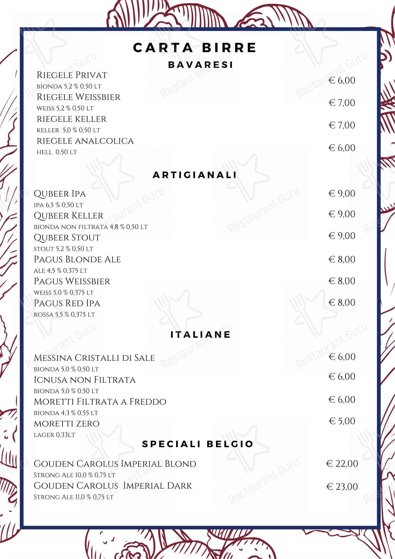 Menu di Ristorante Pernice77 - B&B Pernice77 - Основное меню