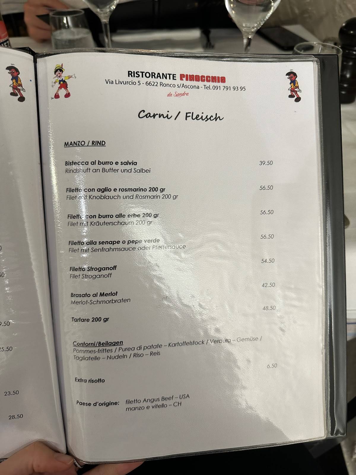 Menu di Ristorante e Bar AL TORCHIO 