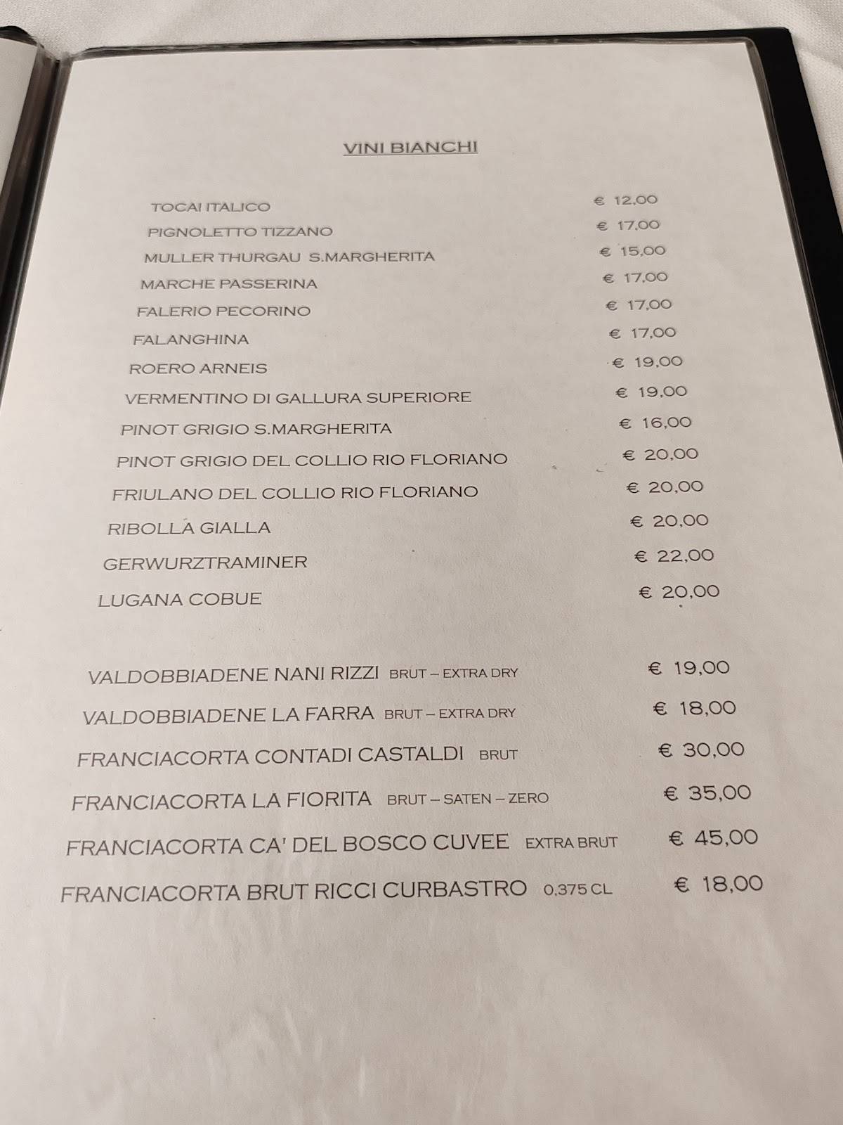 Menu di Ristorante Pizzeria Cafe' del Ricordo 