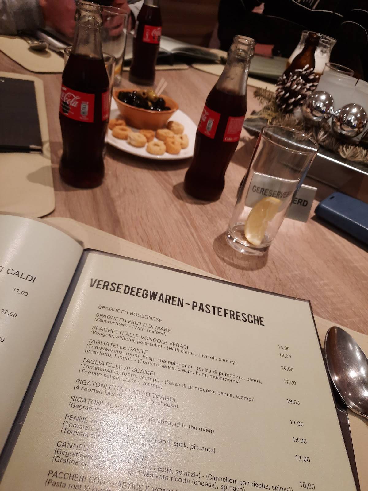 Menu de Ristorante - Pizzeria Dante