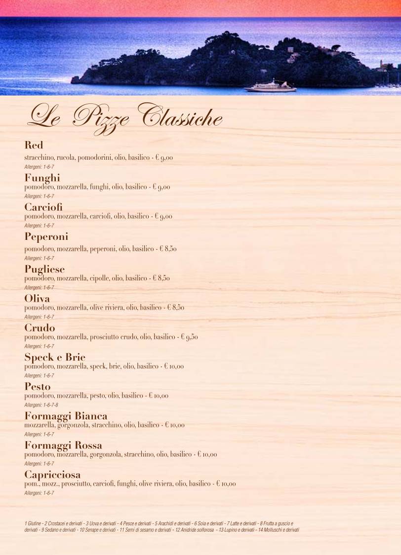 Menu di Pizzeria del Ponte 