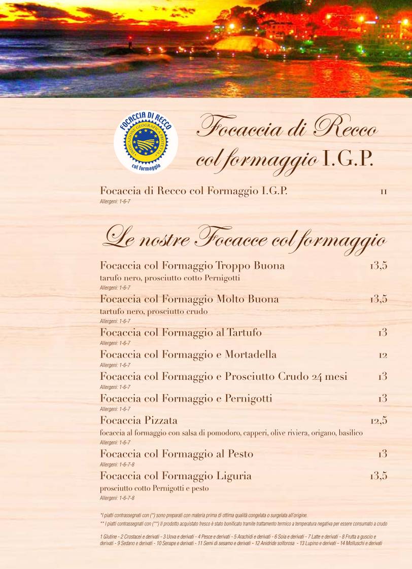 Menu di Pizzeria del Ponte 