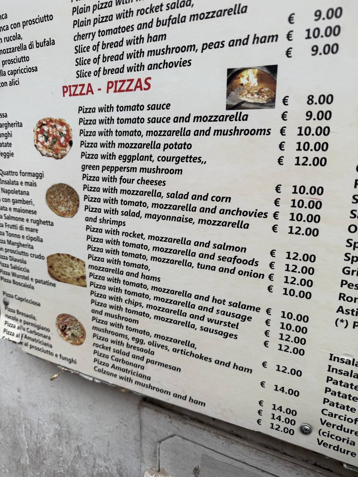 Menu di Ristorante Pizzeria Grande Secolo 