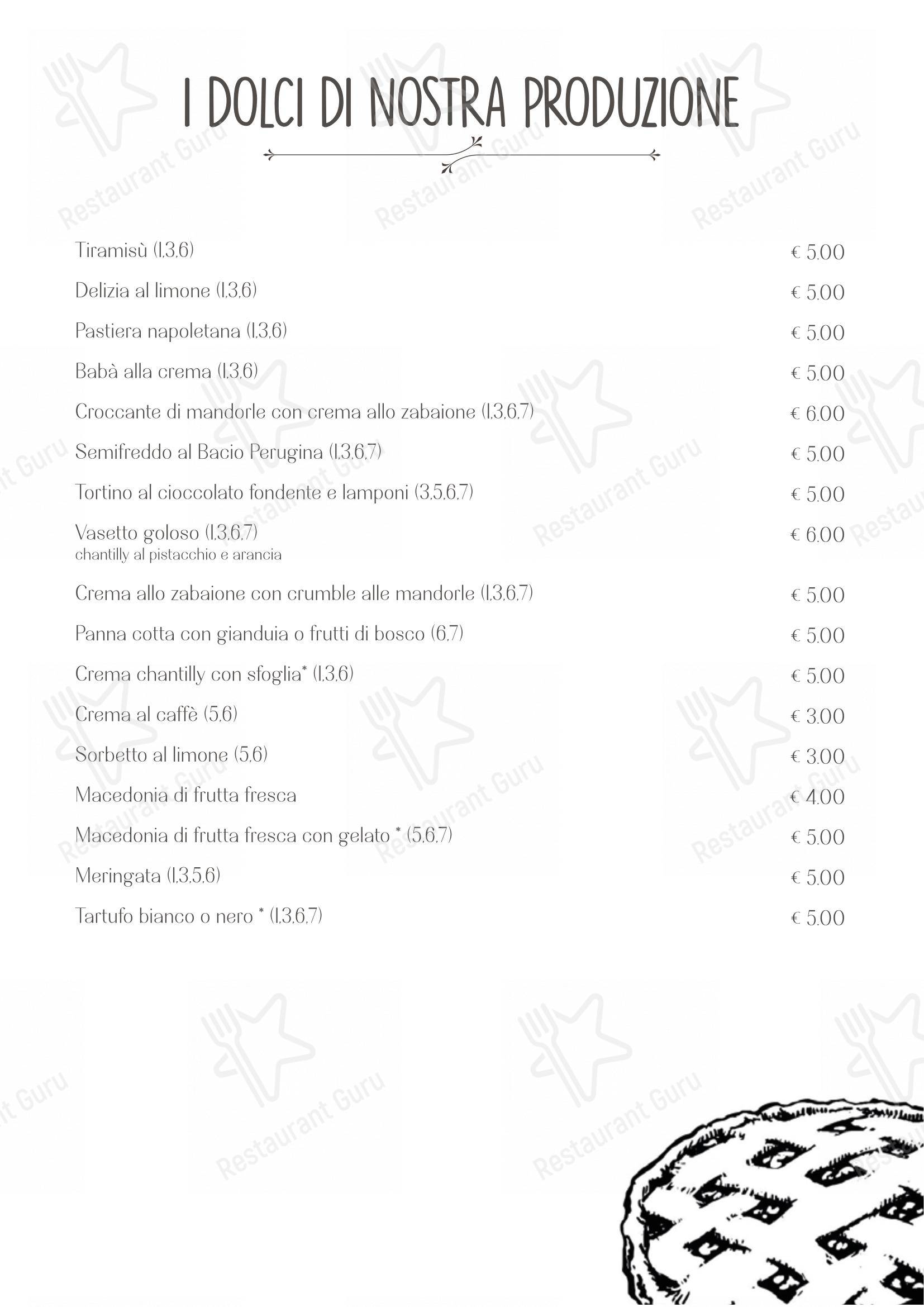 Menu di Ristorante Pizzeria al Portico - Menu bar
