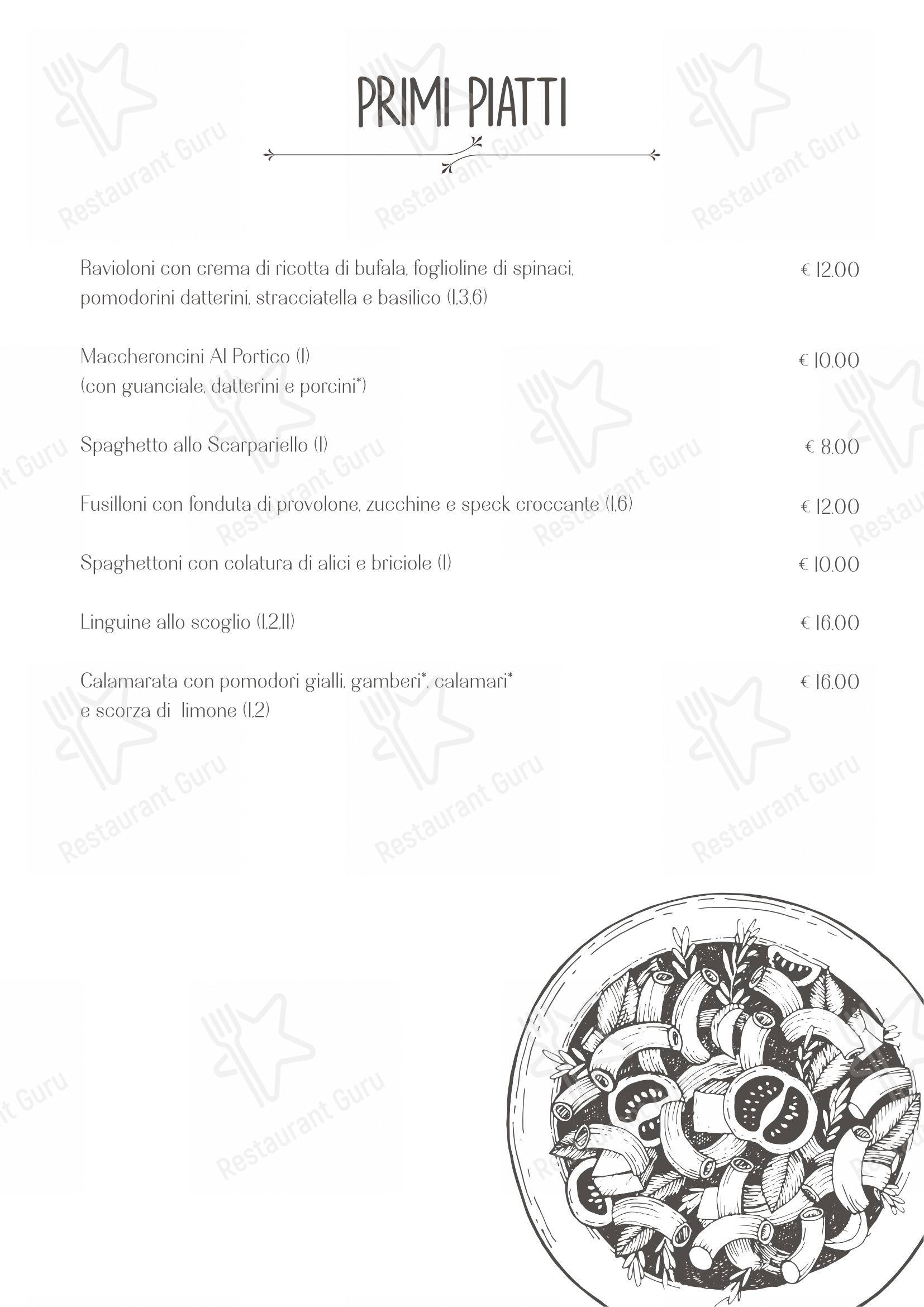 Ristorante Pizzeria al Portico in Cremona - Menu bar