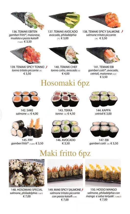 Menu di Sushi Jolly 