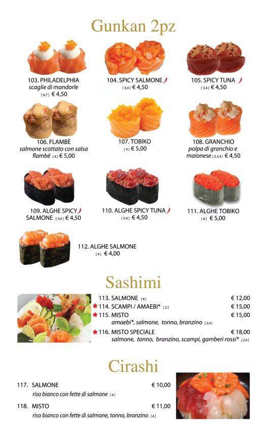Menu di Sushi Jolly 