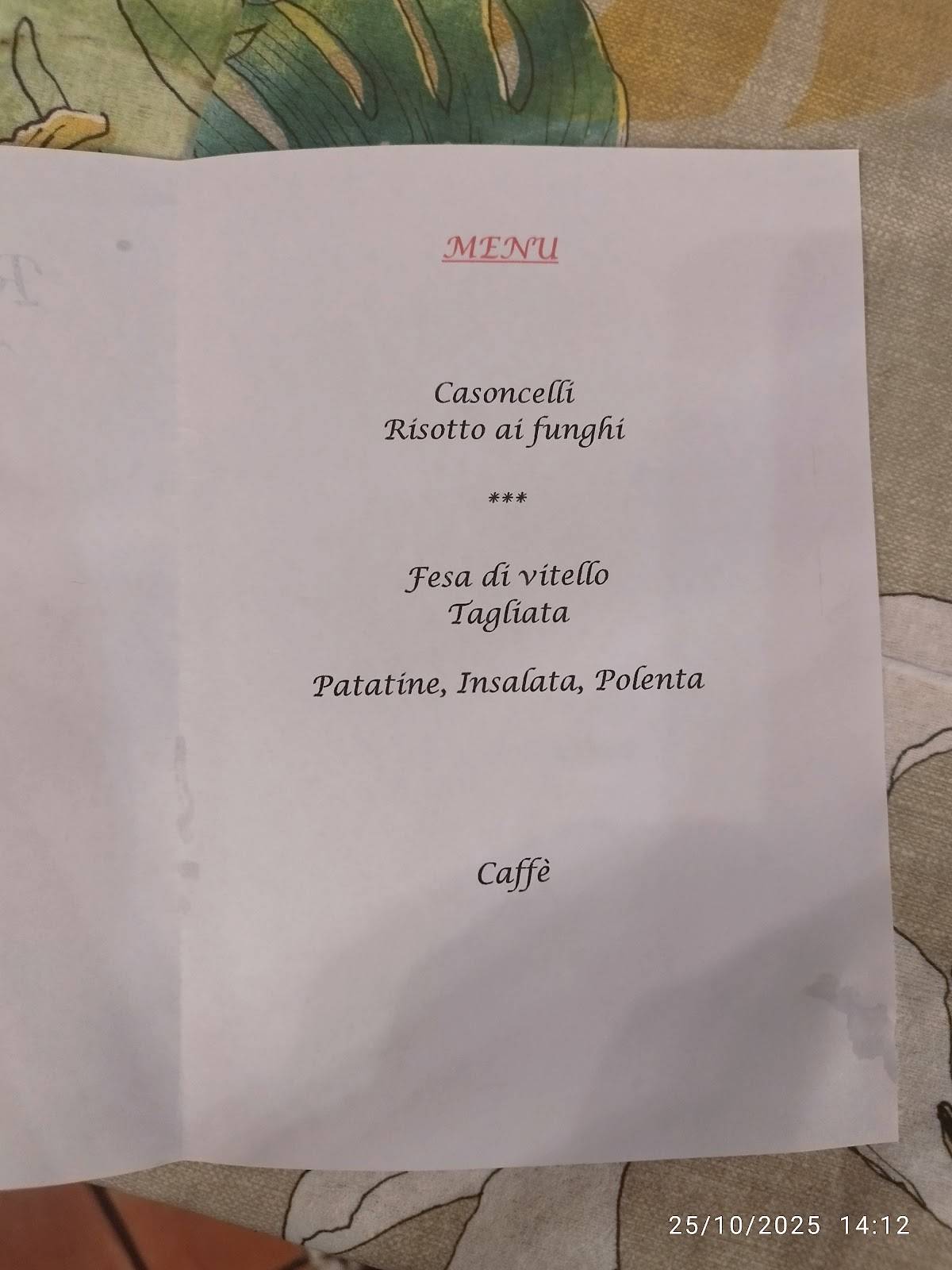 Menu di Ristorante Val Tress 