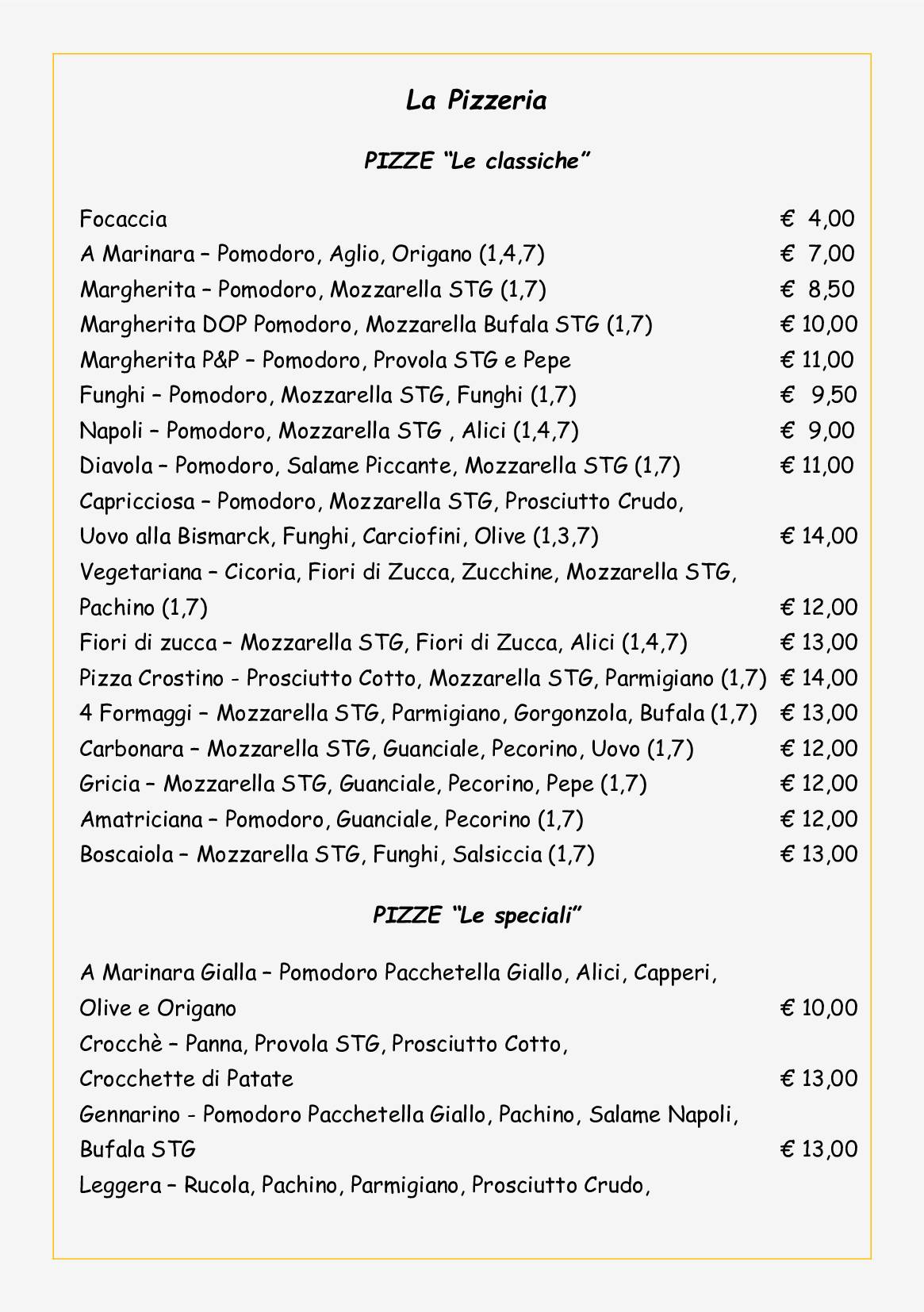 Menu di Riva Portese 