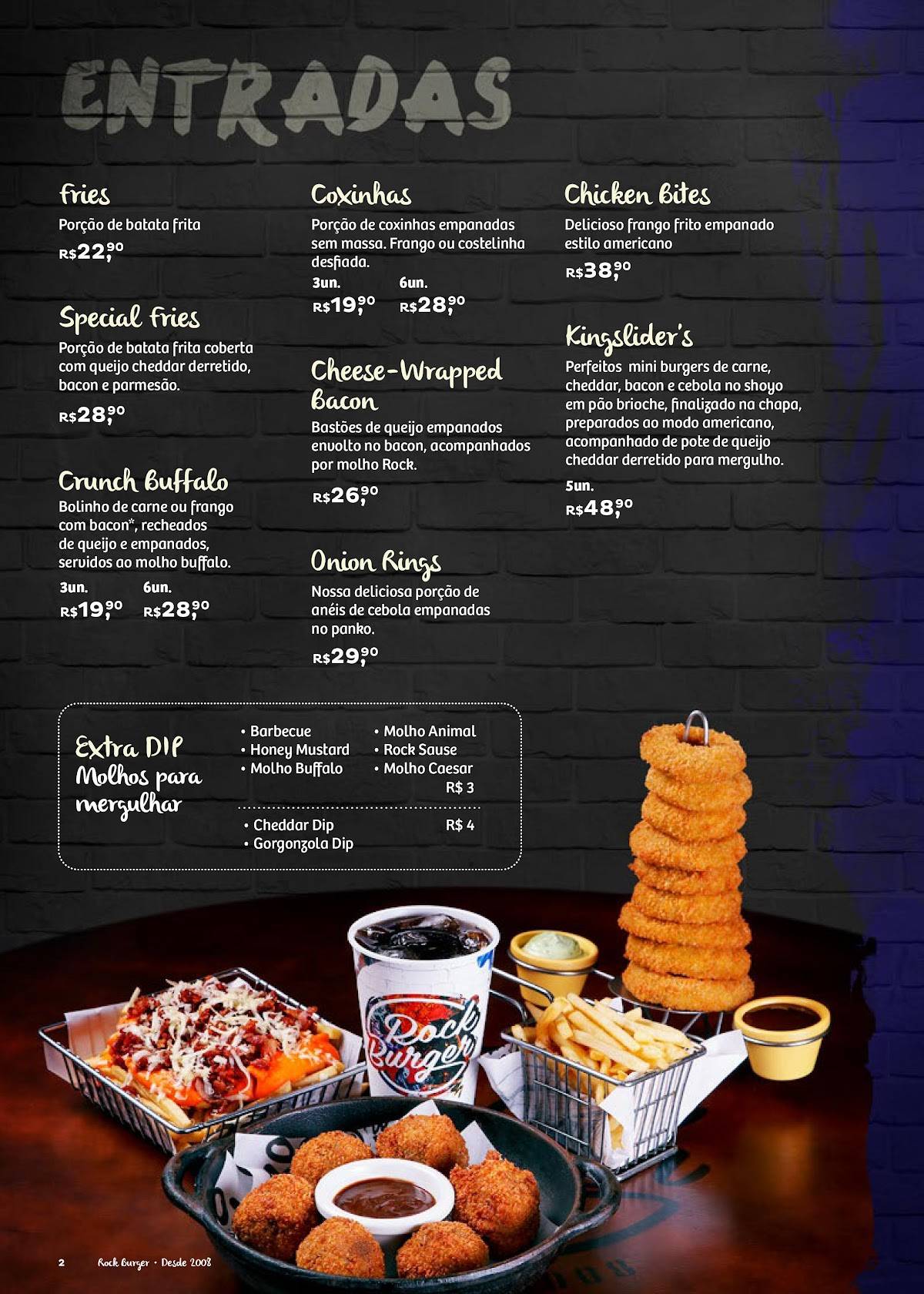 Rock Burger cardápio