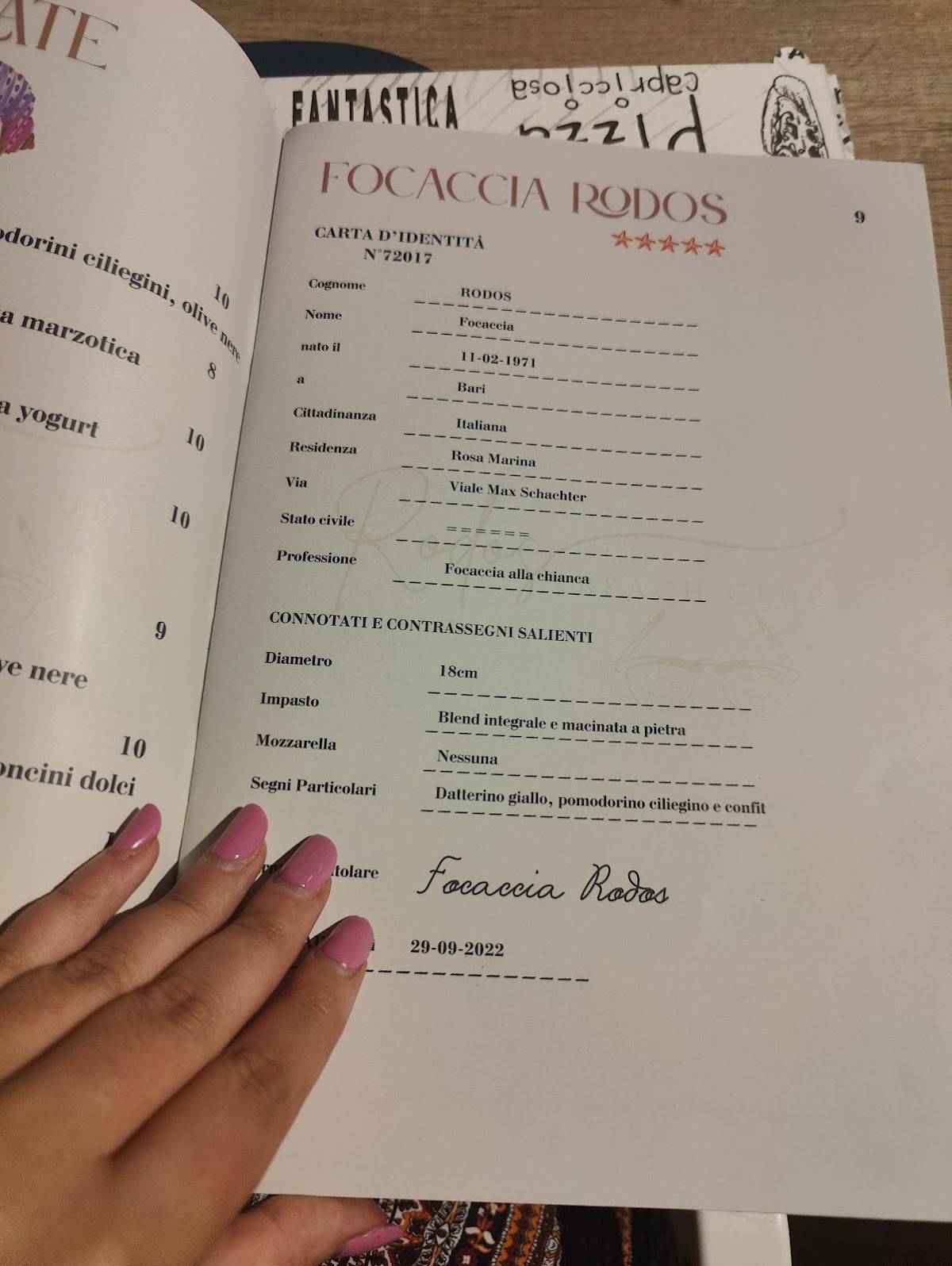Menu di Rodos 