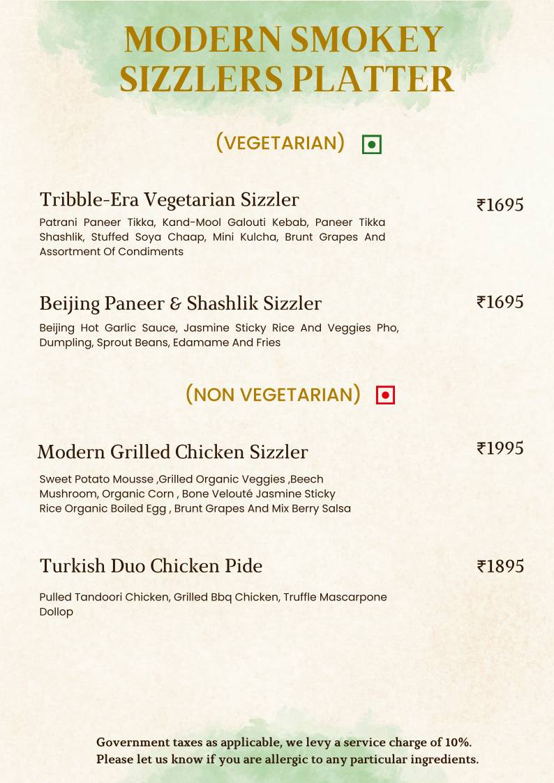 Roesia Gurugram menu