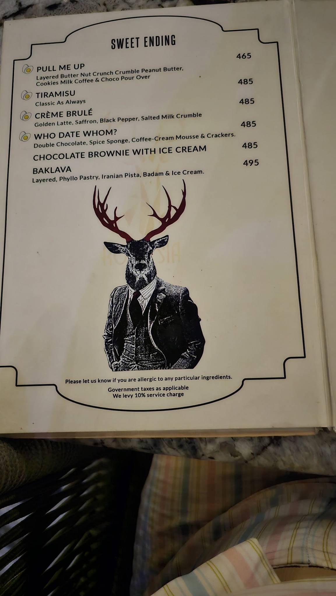 Roesia Gurugram menu