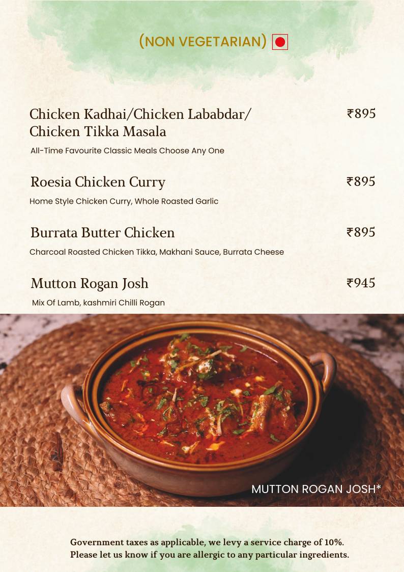 Roesia Gurugram menu