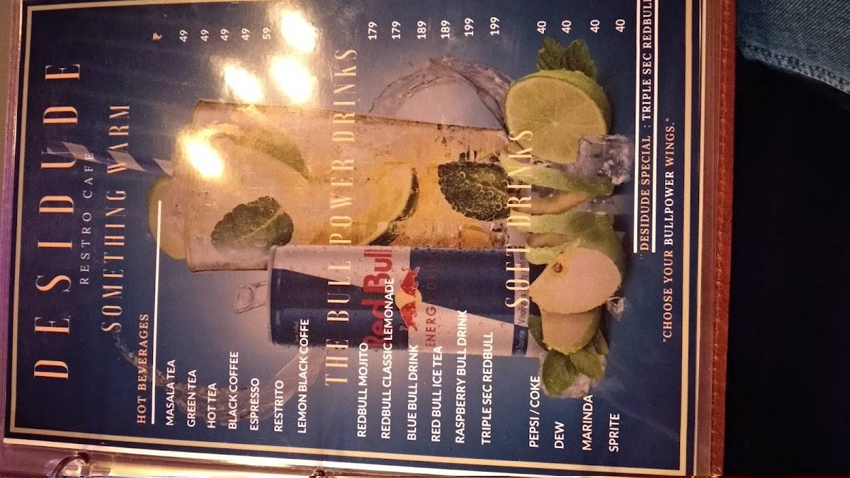 Desidude Restro Cafe menu