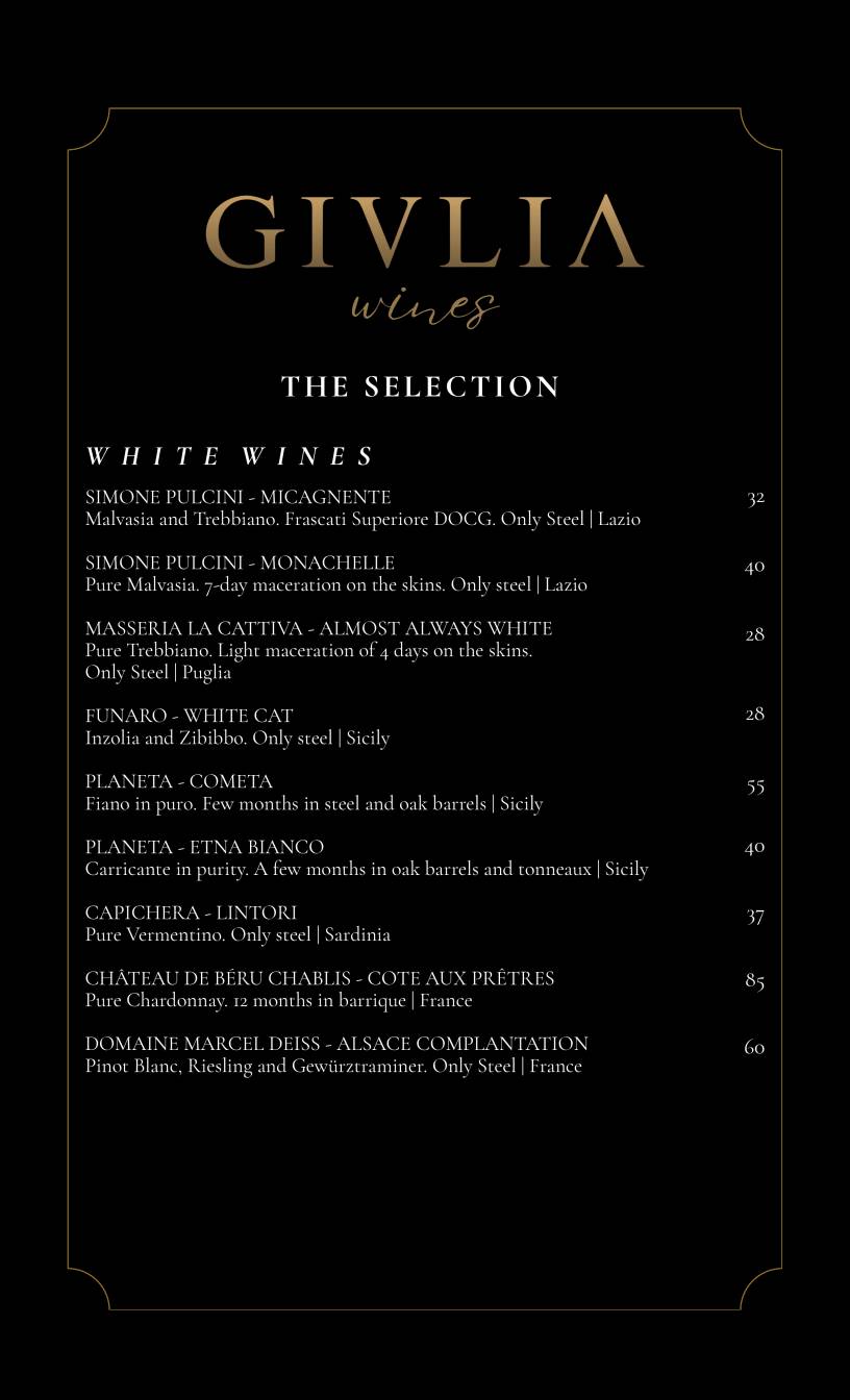 Menu di Giulia Restaurant 