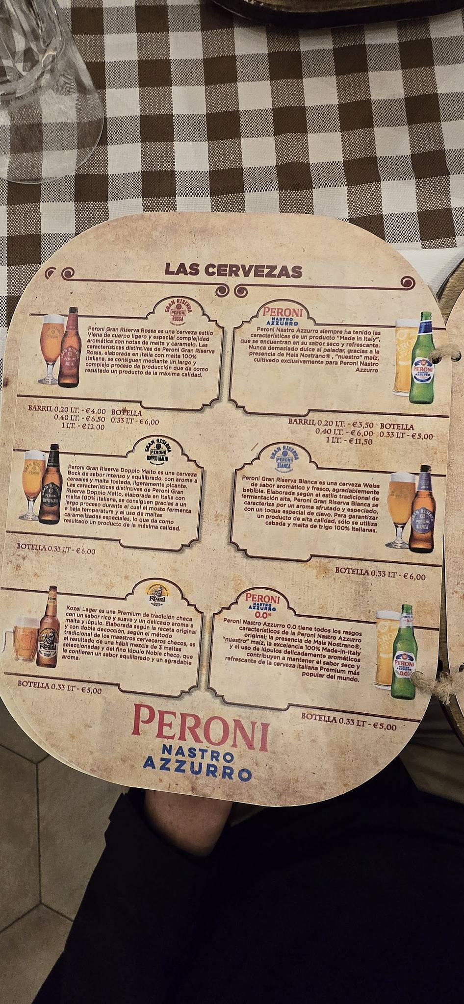 Menu di I Vaccinari Ristorante Pizzeria Rione Monti 