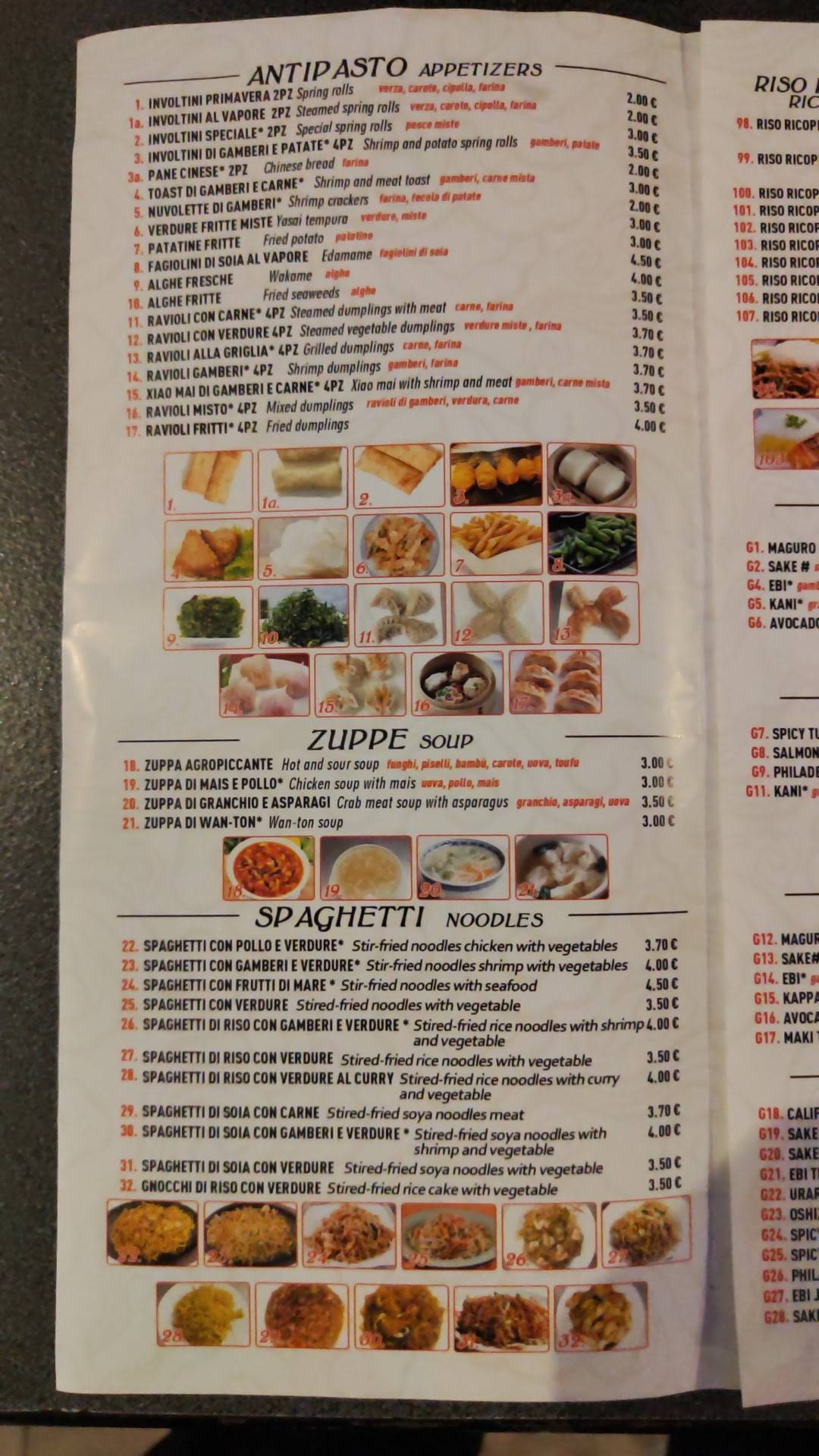 Menu di Kai Xiang Ristorante Cinese 