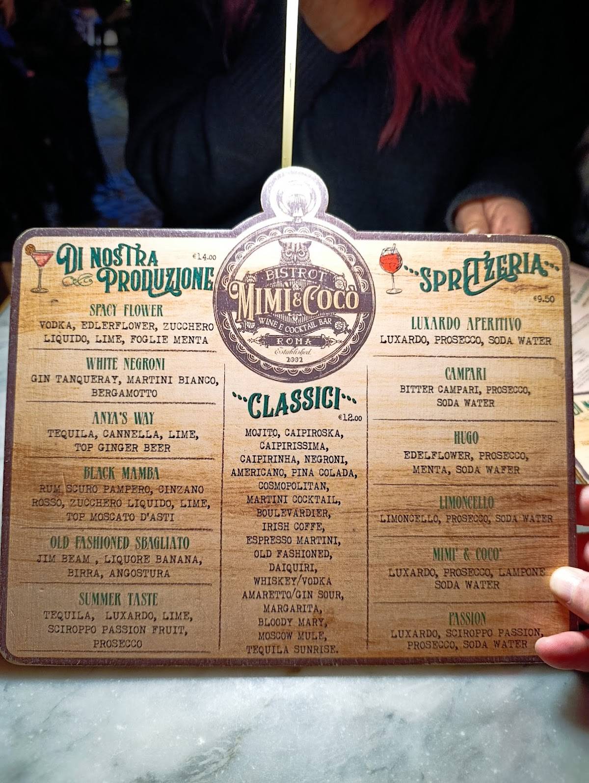 Menu di Mimì E Cocò Trast 