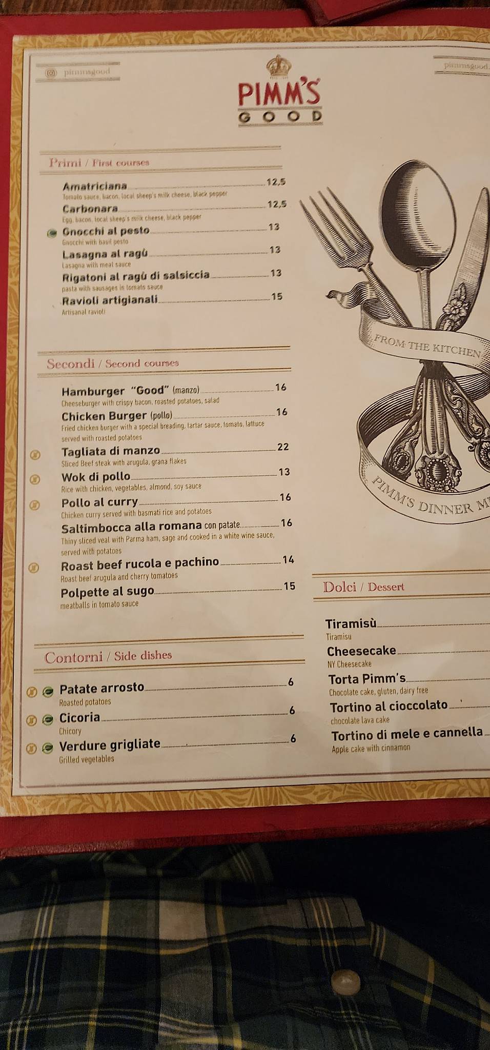 Menu di Pimm'S Good 
