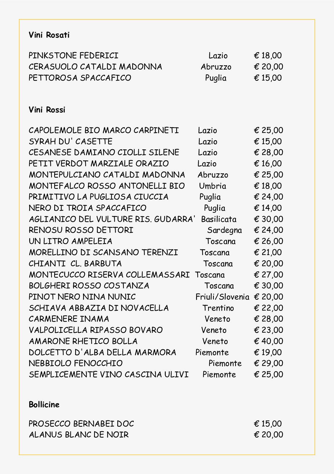 Menu di Riva Portese 