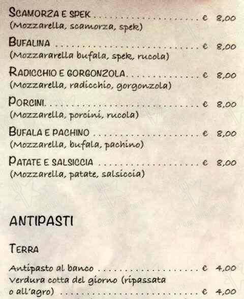 Menu di Sale e olio 