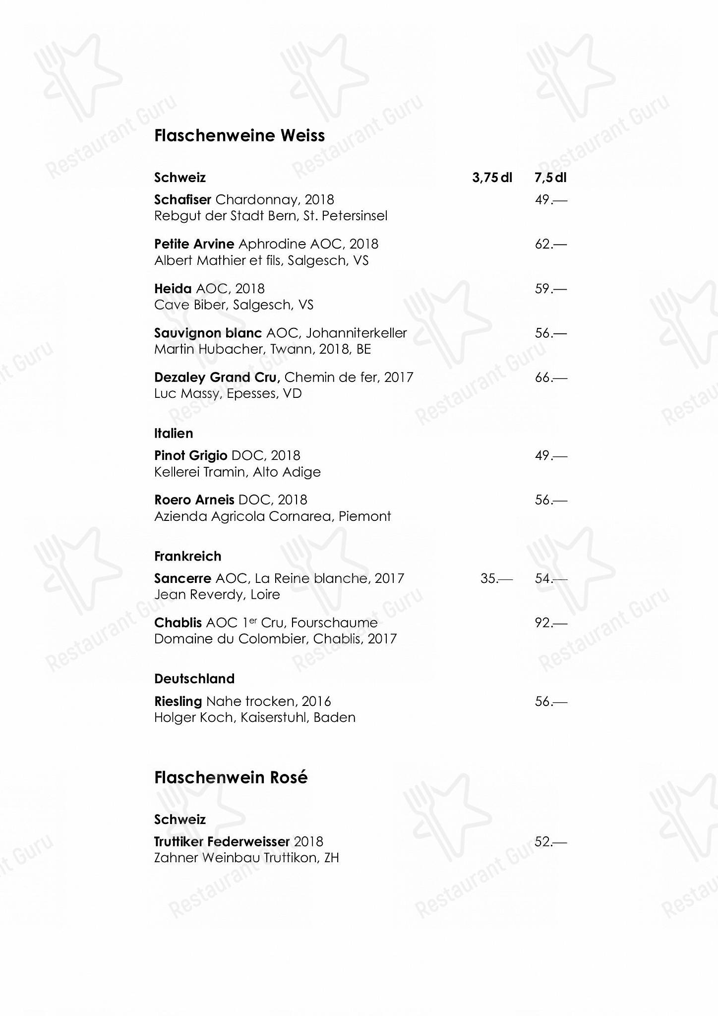 Restaurant Rosengarten dans Berne - OUR MENU